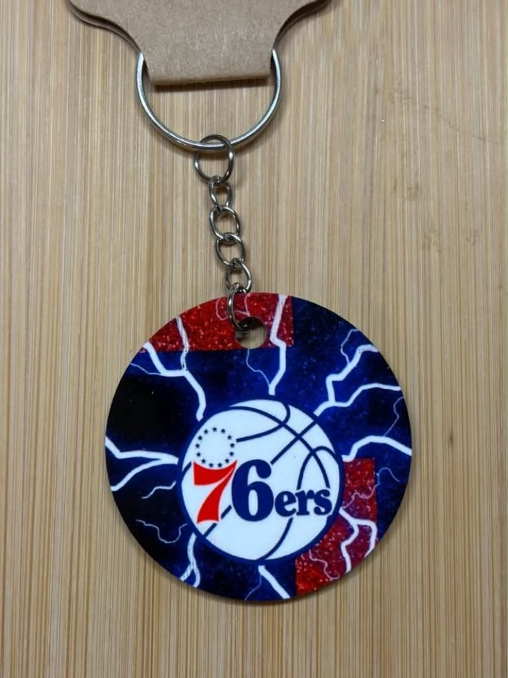 Handmade 76ers Themed Keychains